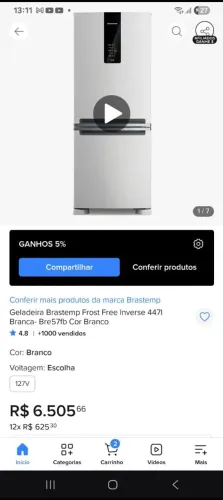 Geladeira Brastemp