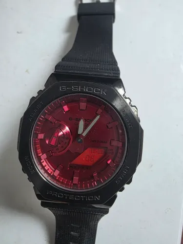 Casio G Shock Gm 2100 B Preto Preto Vermelho