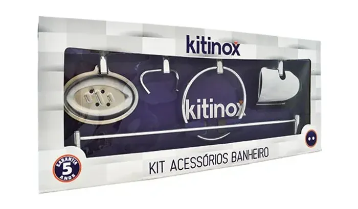 KIT ACESSORIOS P/BANHEIRO FINE 5PCS (OFERTA VALIDA ATÉ 24/06/2026)