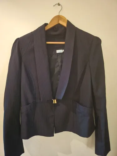 Blazer Listrado Risca de Giz Fashion Tamanho M