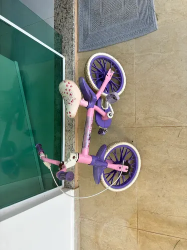 Bike infantil menina Nathor aro 12 rosa