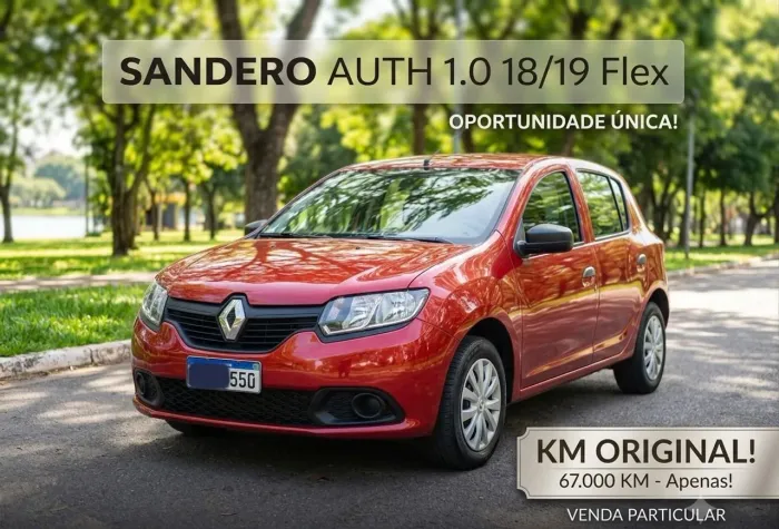 Renault Sandero Authentique Flex 1.0 12V 5P 2018