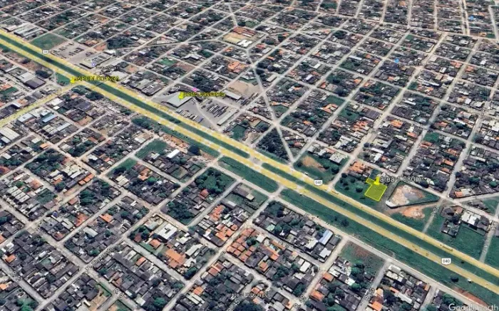 Área 1.080,00m² frente BR 040 próximo ao posto passarela e centro do Jardim do Inga/GO