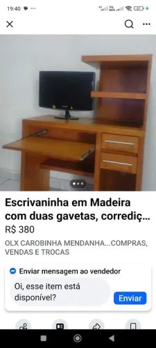 Vendo mesa madeira para conputadir