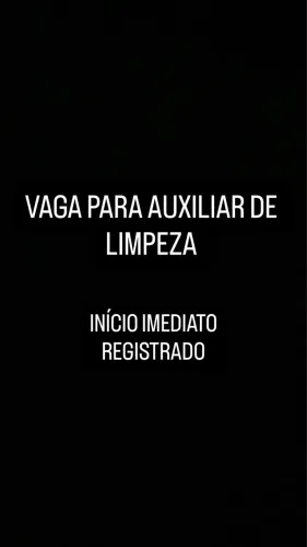 VAGA PARA LIMPEZA ESCOLAR