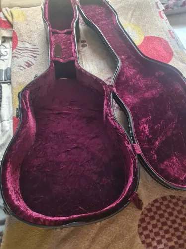 Case Rígido Tagima Violão Folk - Hard Case Luxo (Interior Vinho