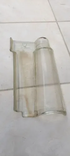 Telha Portuguesa de Vidro Texturizada Transparente 40x21,5cm Ibravir