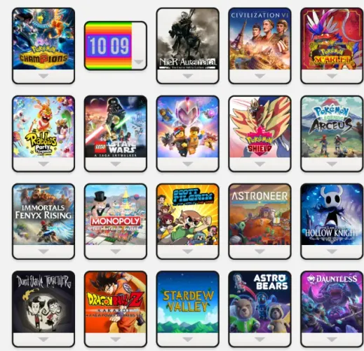 Conta nintendo Switch com varios jogos Pokemon e outros