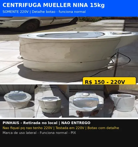 CENTRÍFUGA MUELLER NINA 15 kg