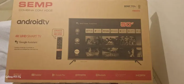 SEMP TCL 50P ANDROID 4K UHD/HDMI SMART TV GOOGLE ASSIST CONTROLE DE VOZ