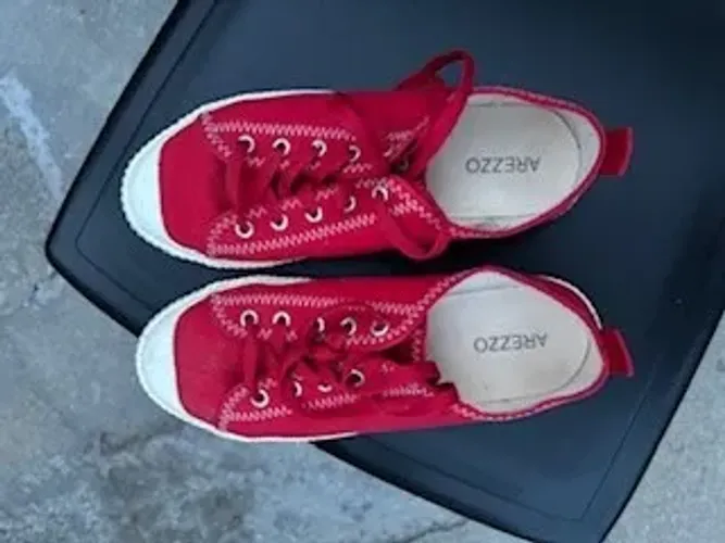 Tênis Arezzo Vermelho Lona Flatform