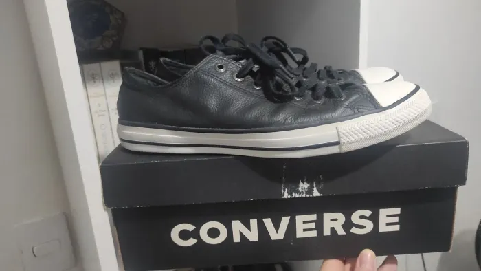 Converse ALL star couro preto