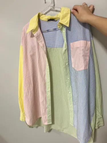 Camisa oversized colorida 