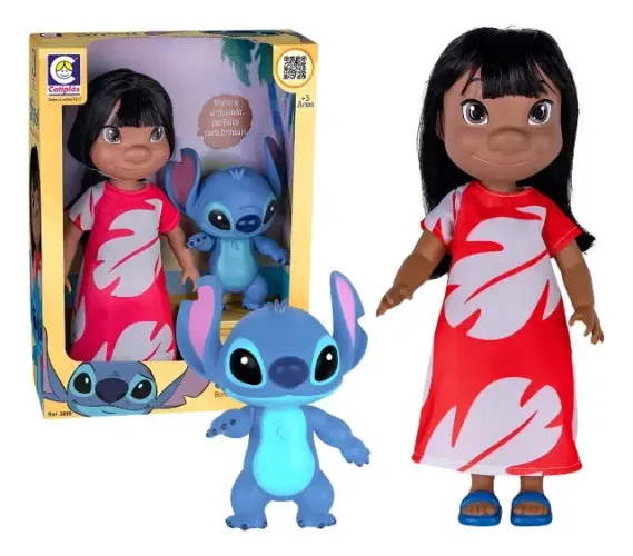 Boneco Stitch + Lilo zerado PARCELO NO CARTÃO