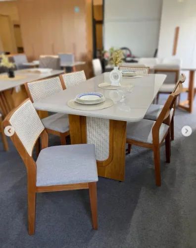 Mesa De Jantar 6 Cadeiras Entrega Rápida