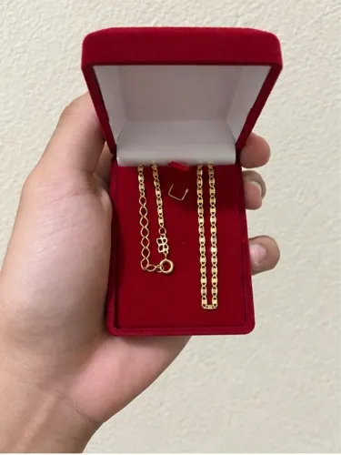 corrente fina folheada a ouro 18k da marca Rommanel
