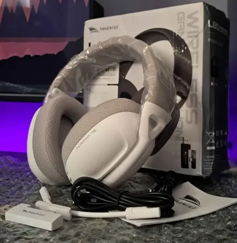 Headset Gamer L80 Sem Fio Branco (NOVO)