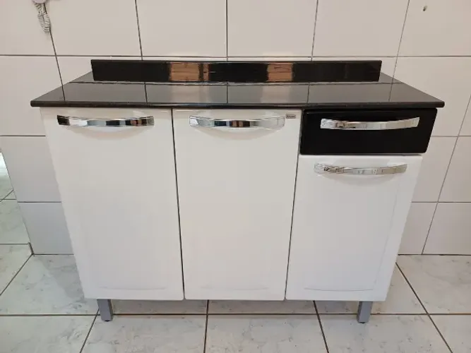 Balcão de Cozinha Itatiaia em Aço 1,05m com Tampo em Fórmica - NÃO ENVIO E NEM ENTREGO
