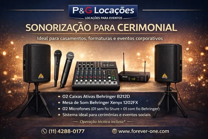 Locação de som, luz e palco pra eventos