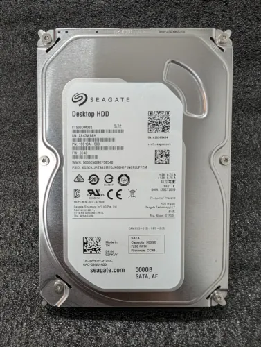 HD Seagate 500GB SATA 7200RPM | ST500DM002 | Testado e Saudável
