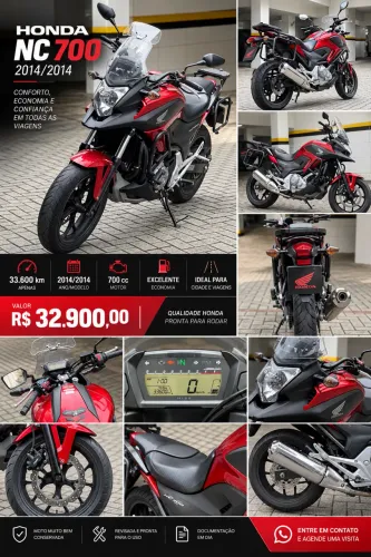 Honda NC 700 com apenas 33.600km