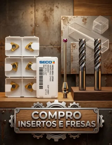 Insertos e fresas, metal duro