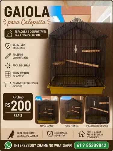 Gaiola Para Calopsita