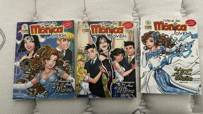 Turma da Mônica Jovem - Edições O Aniversário da Marina - 3 volumes