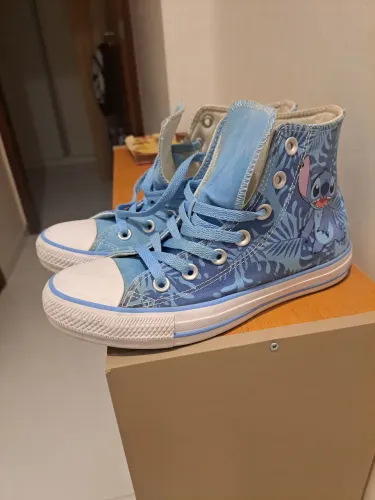 Tênis All Star Stitch - Cano Alto - Infantil - Azul