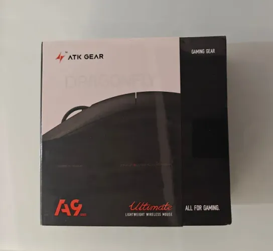 [LACRADO] Mouse Gamer Sem Fio ATK Dragonfly A9 Ultimate Vermelho - 800h de Bateria