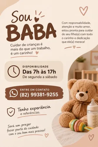 Sou babá experiente