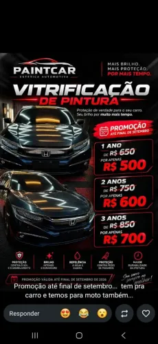 Promoção vitrificação de pintura em Fortaleza