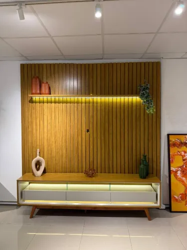 Painel Ripado 100% MDF + Rack para TV até 85" (Novo) Entrega e Montagem Grátis!