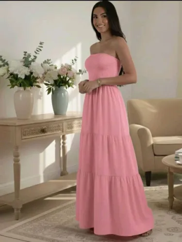 Vestido Rosa BB tomara que caia