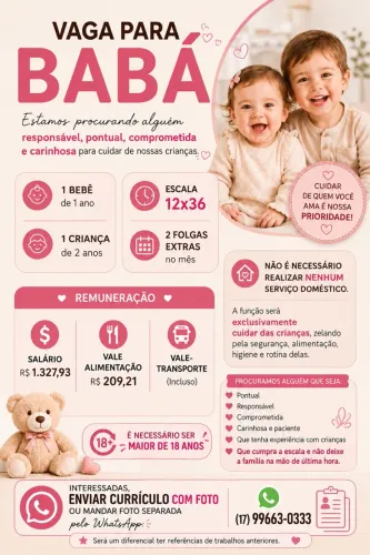 Vaga de babá
