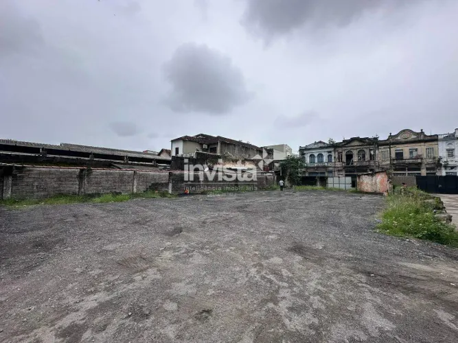 Terreno com 1200m² para alugar na Rua General Câmara - Centro de Santos