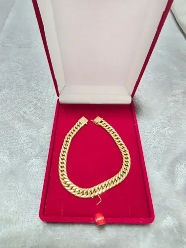 Pulseira Ouro 18k, 750, Modelo Vöcker Grumet Dupla, 7 mm,20 cm, peso 10 g