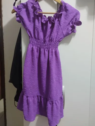 vestido roxo elástico
