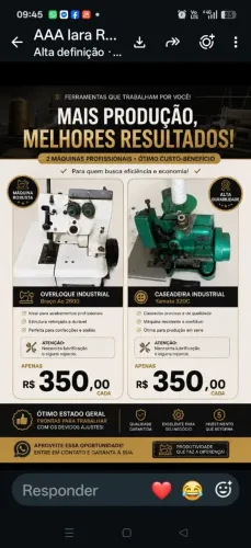 Vende-se máquinas de costura