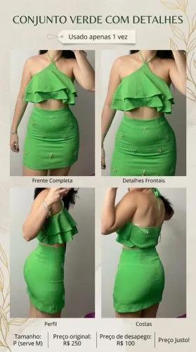 Conjunto Verde brilhante