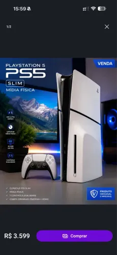 PlayStation 5 1 TB MÍDIA FÍSICA