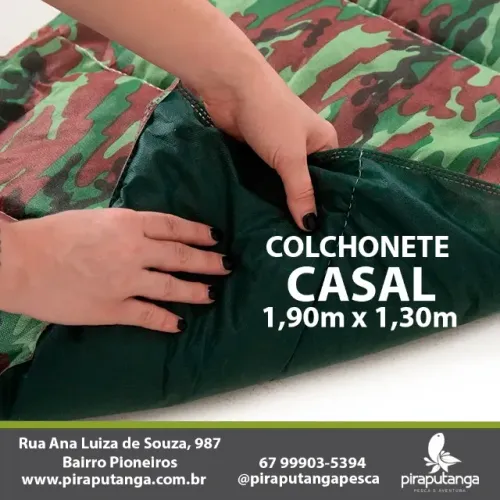 Colchonete Casal Camping Acampamento Retiro Igreja Pesca Colônia de Férias