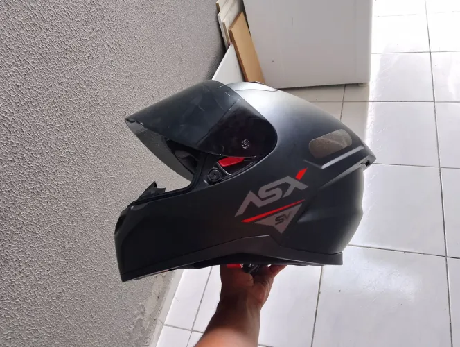 Capacete Asx preto fosco