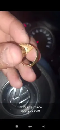 anel de prata banhado a ouro
