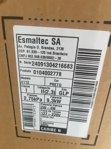 Fogão Esmaltec zerado