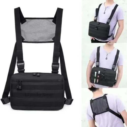 Bolsa De Peito Motoboy Masculina Unissex Estilo Colete Bag Peitoral
