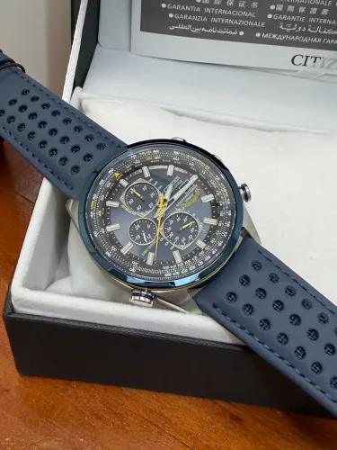 Relógio CITIZEN Masculino Blue Angels Eco-Drive World Cronograph AT8020-03L / TZ31650A