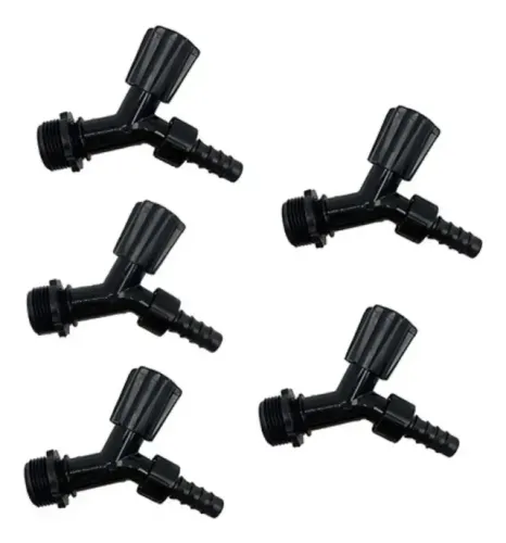 Kit 5 Torneira Jardim c/Bico preta HERC c/ Adaptador 1/2x3/4 - Nova a pronta entrega