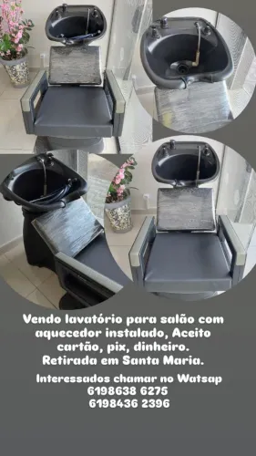 Lavatório reclinável para salão de beleza e barbearia.