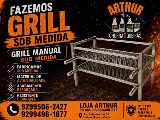 Fazemos grill manual sob medida 